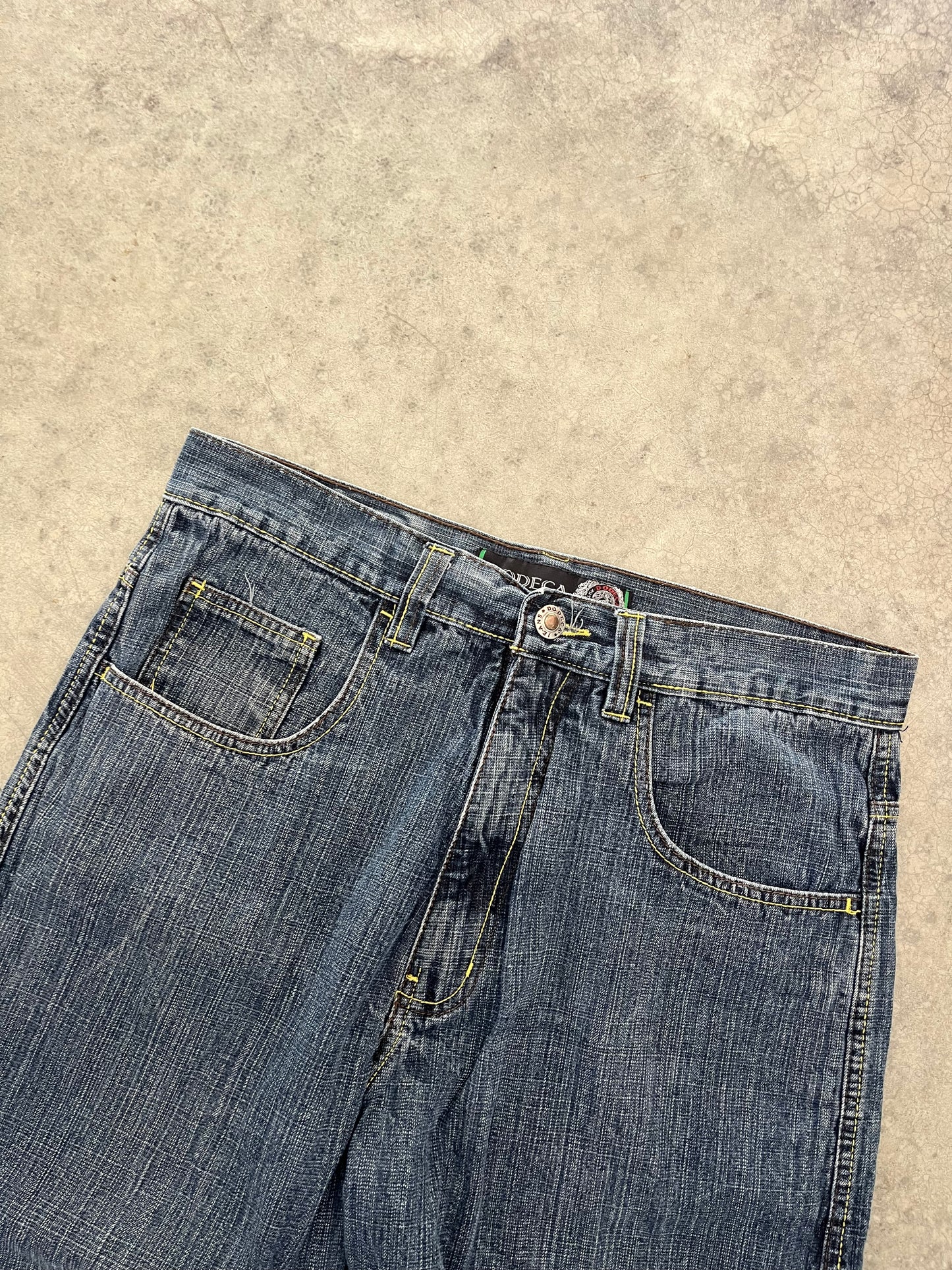 sick embroidered baggy jeans - 33