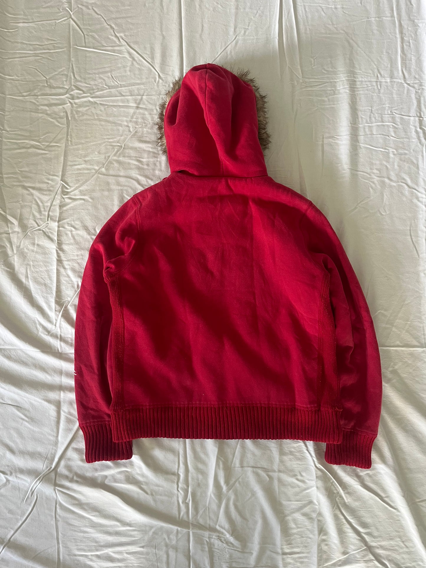 vintage abercrombie and fitch fur hoodie - M