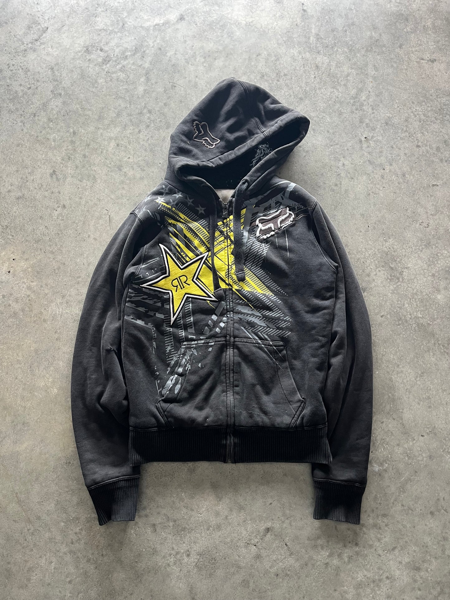 rockstar x fox hoodie - S