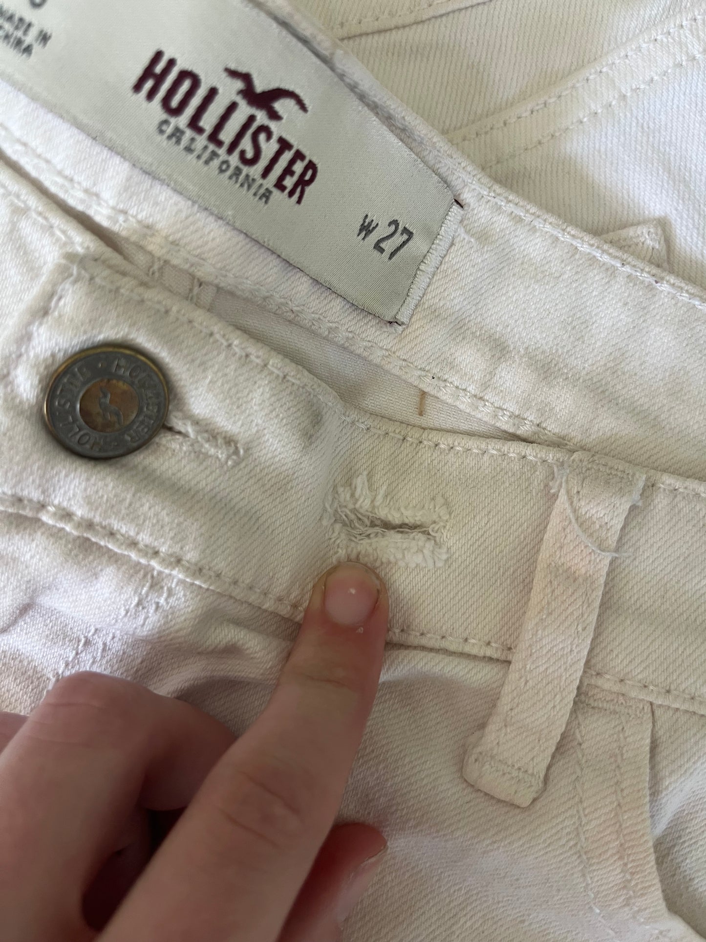 hollister denim mini shorts - 32