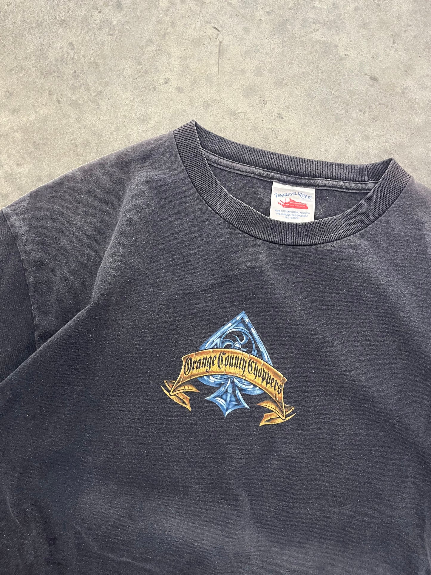 faded orange county choppers tee - L