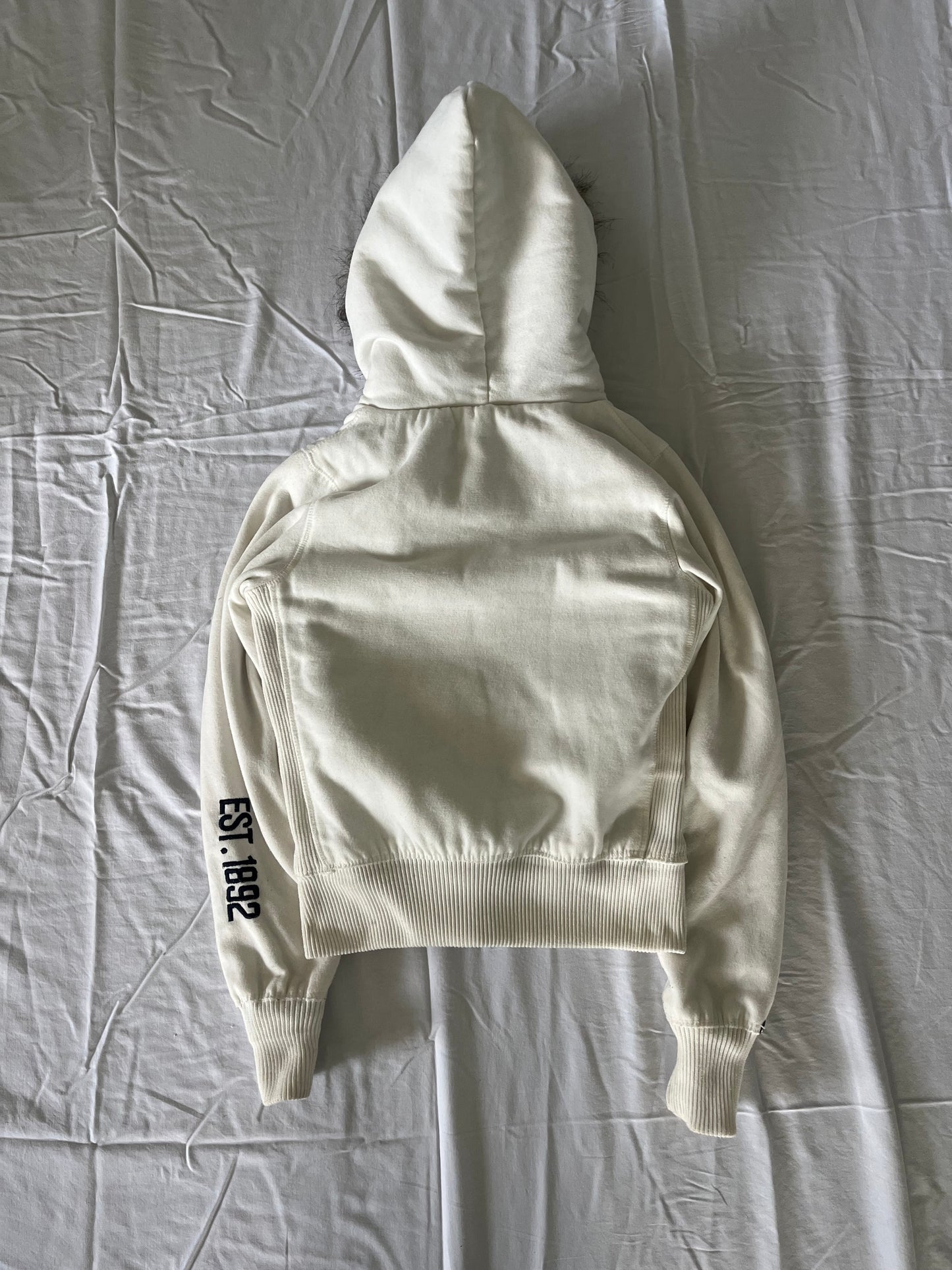 vintage abercrombie and fitch fur hoodie - M