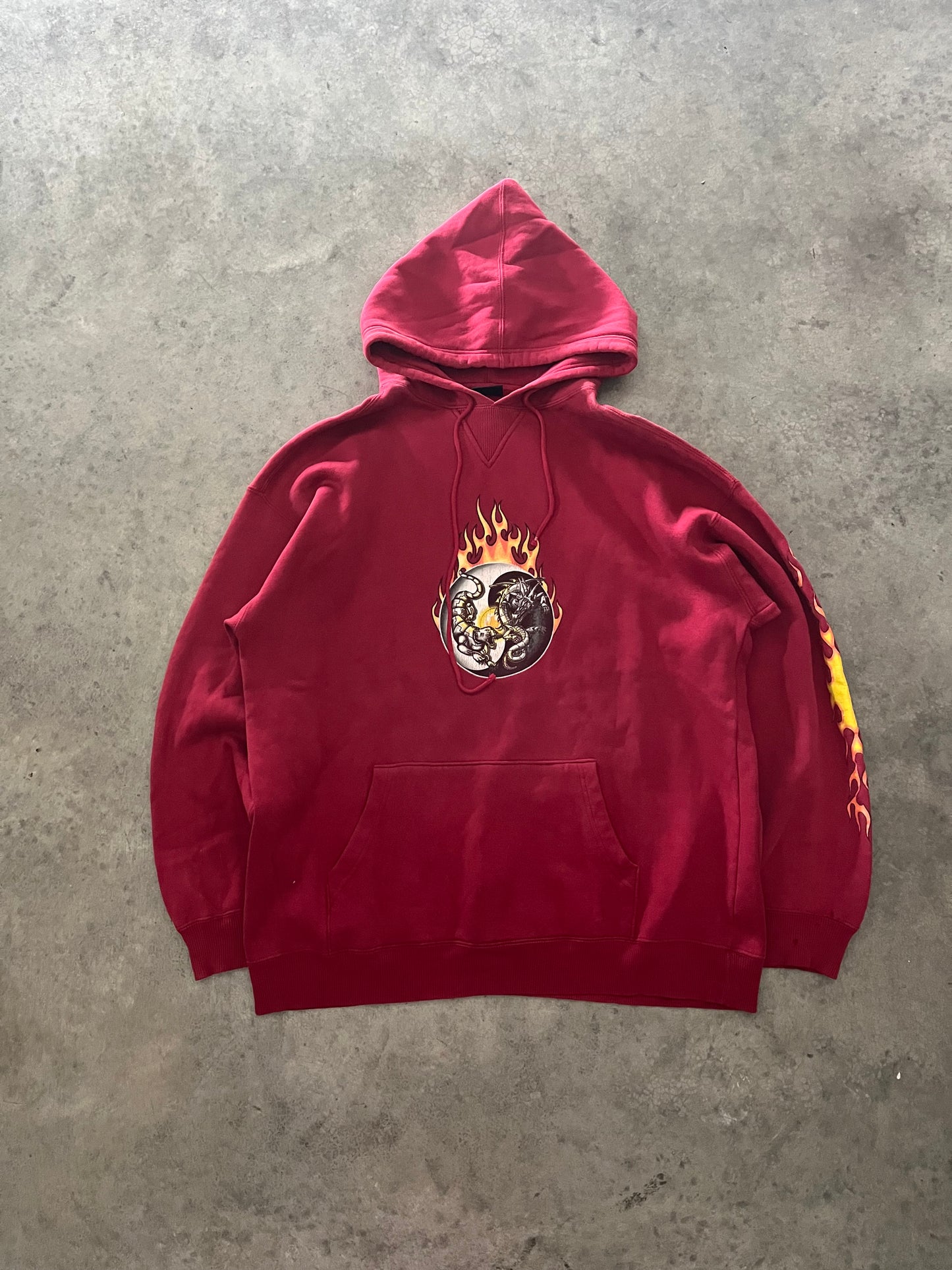 y2k flame hoodie - XL