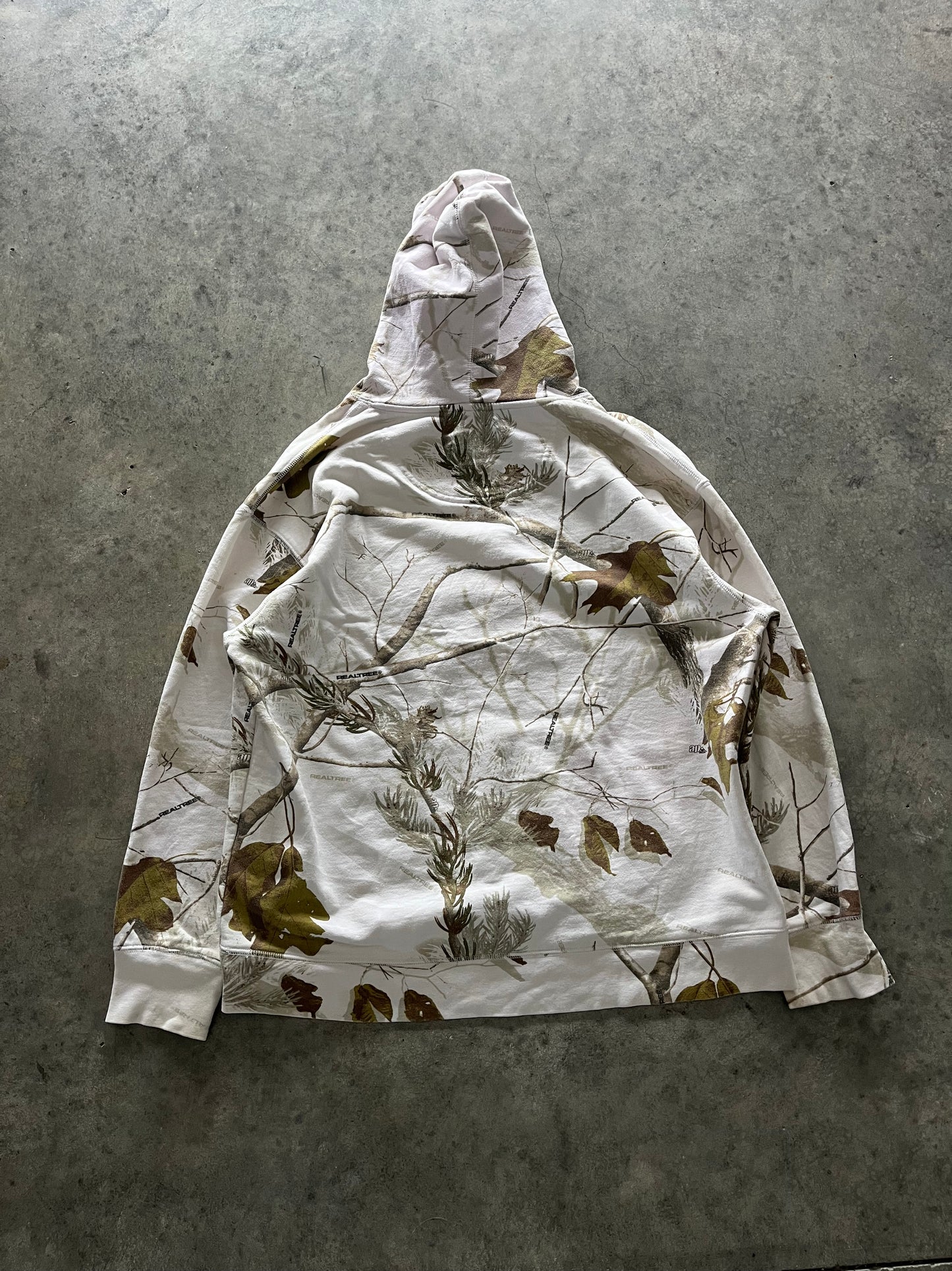 White real tree hoodie - XL wmns