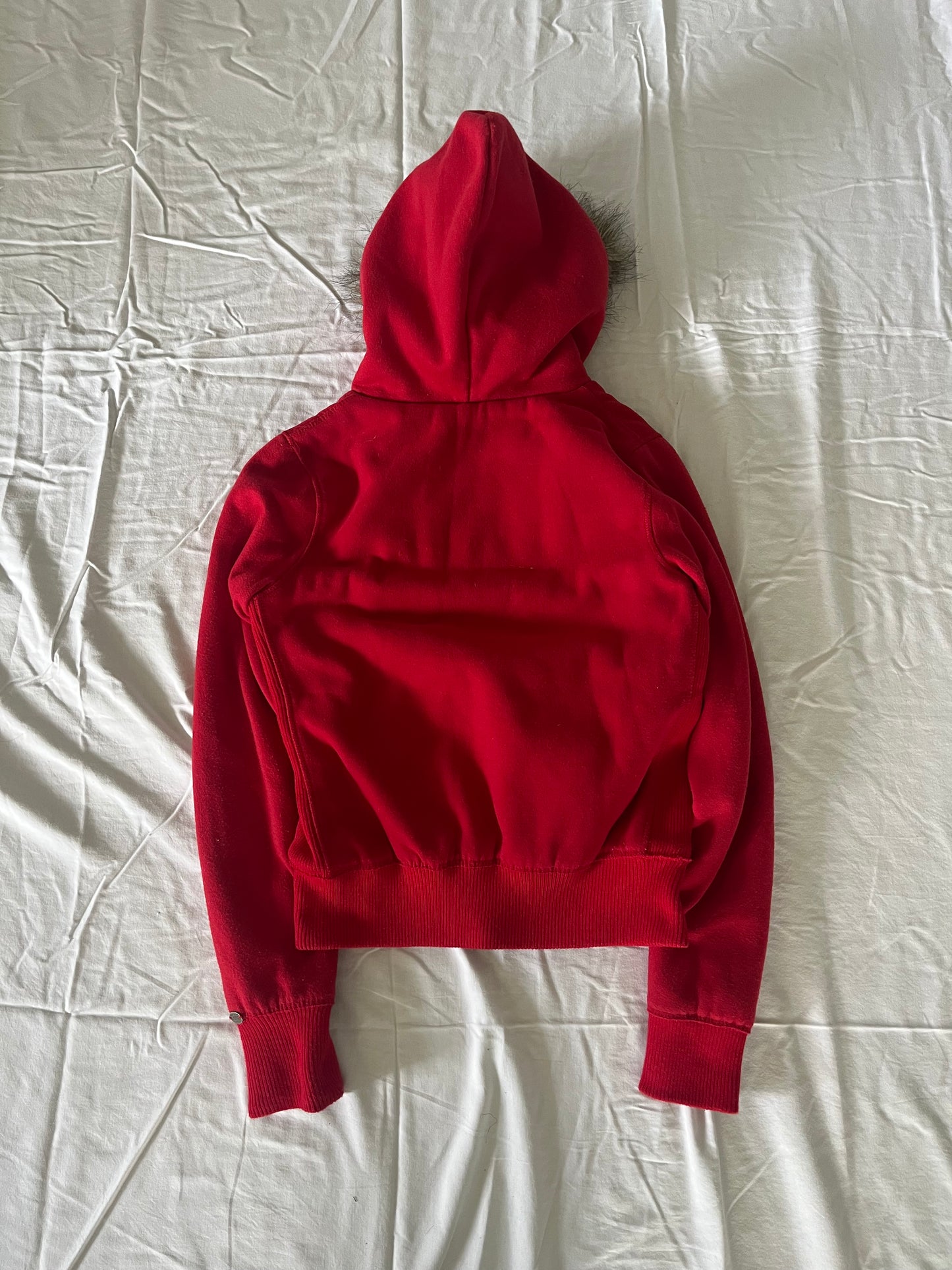 vintage abercrombie and fitch fur hoodie - M
