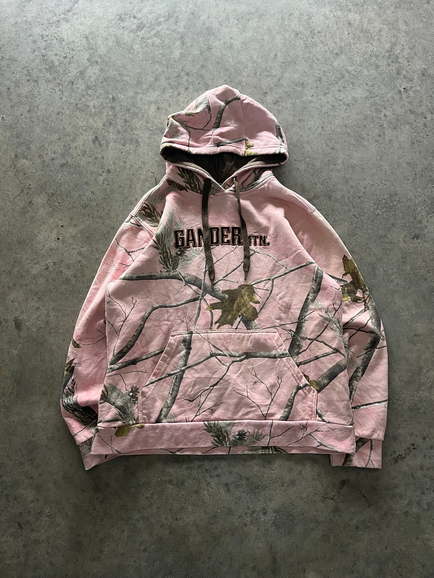 pink real tree hoodie - L wmns