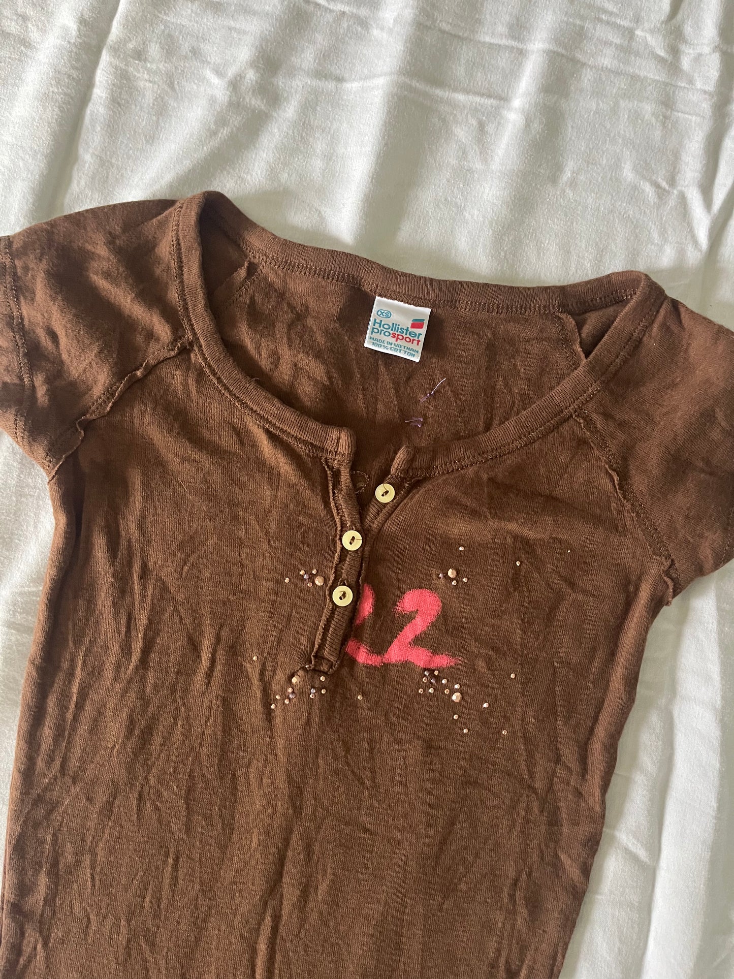 hollister short sleeve henley - XS/S