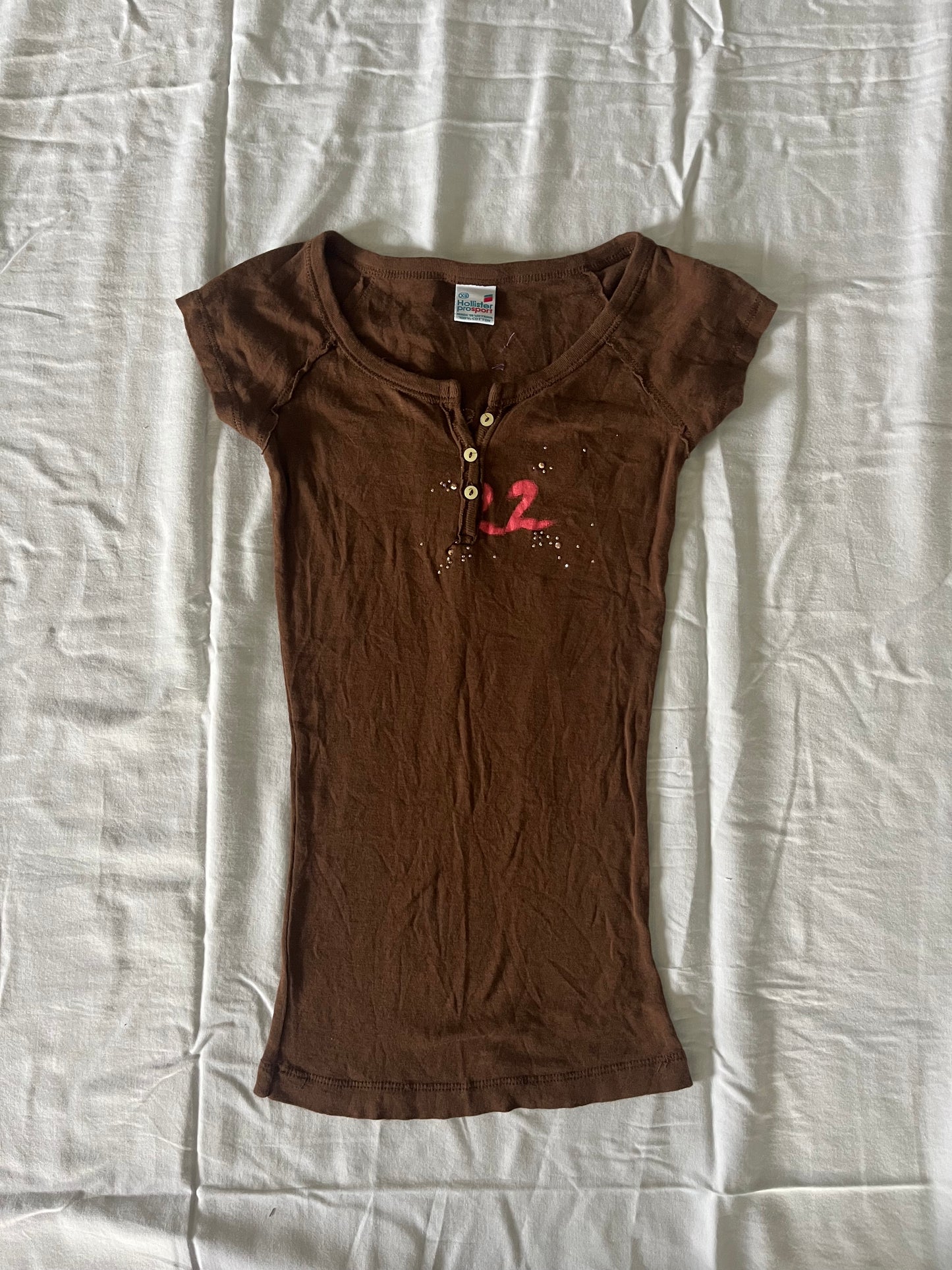 hollister short sleeve henley - XS/S
