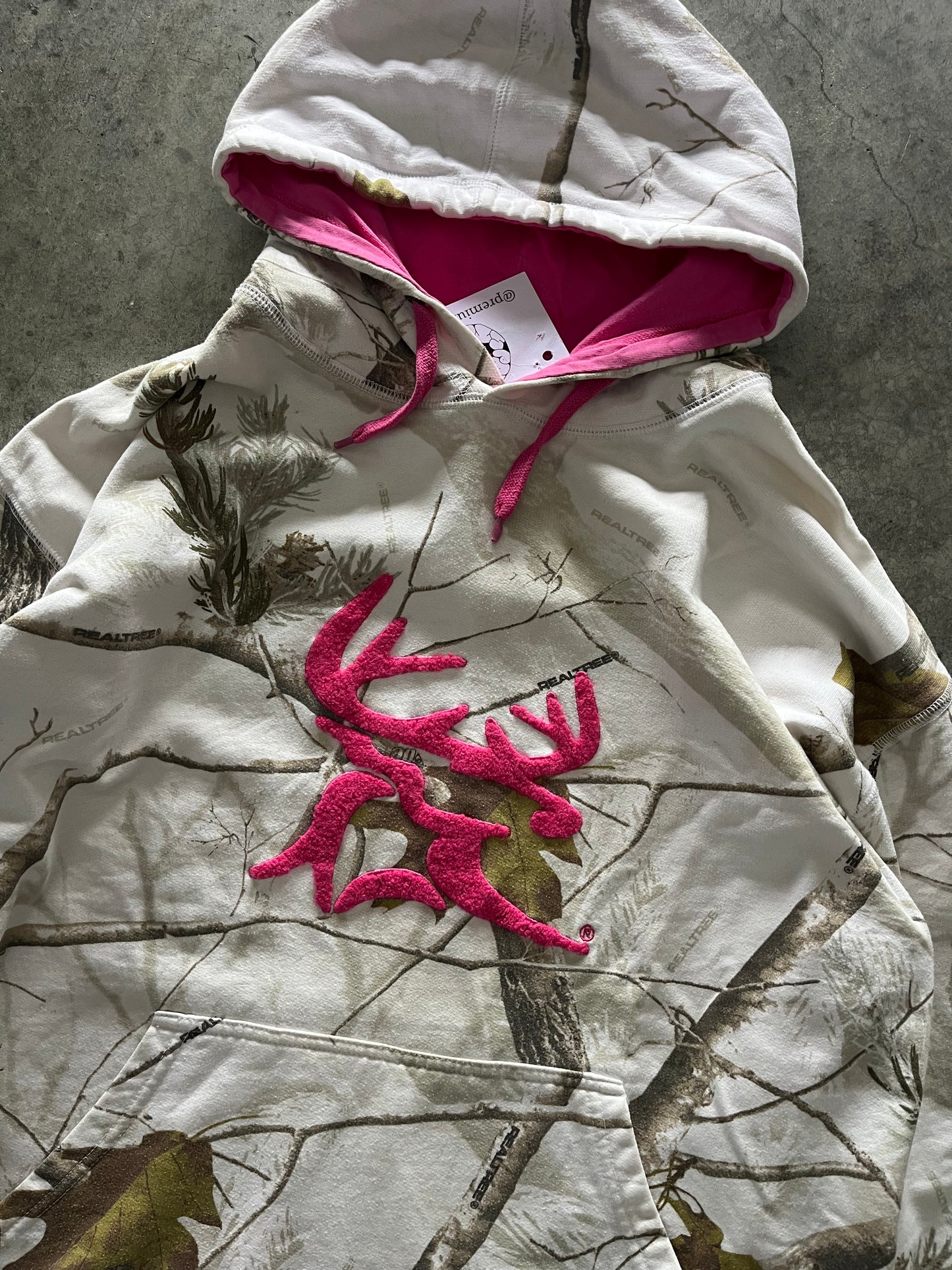 White real tree hoodie - XL wmns