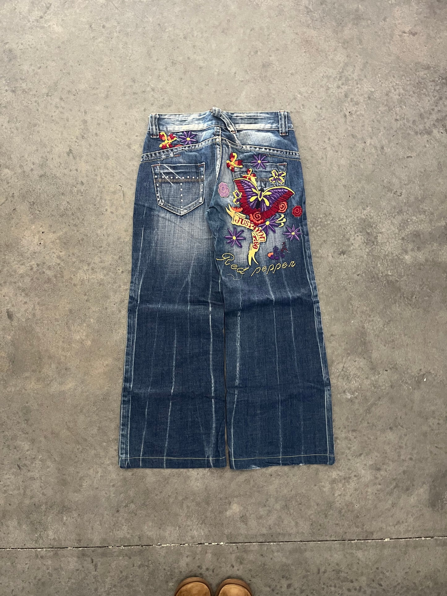 baggy red pepper jeans - 30