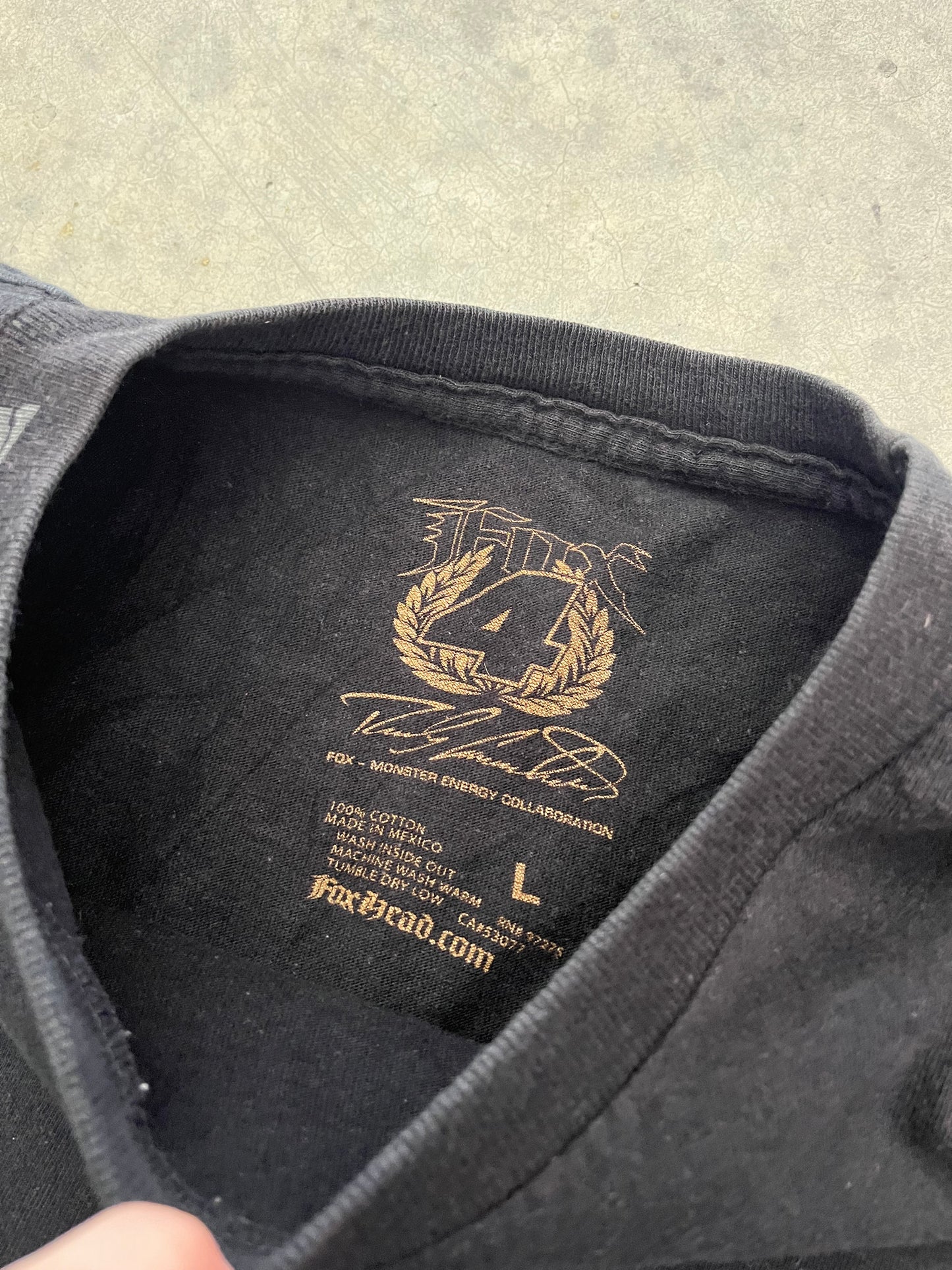 fox x monster racing tee - L