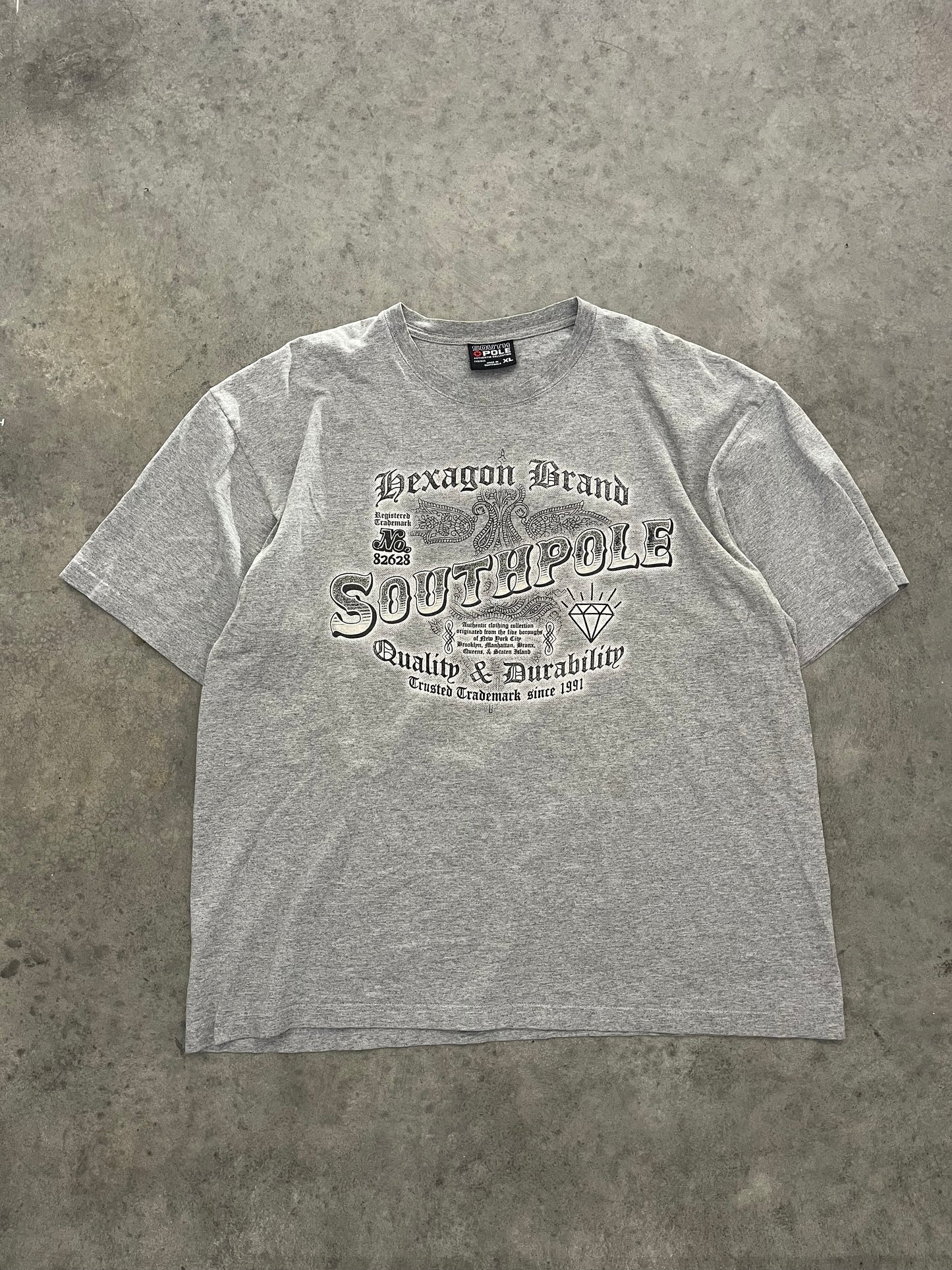 grey southpole tee - XXL