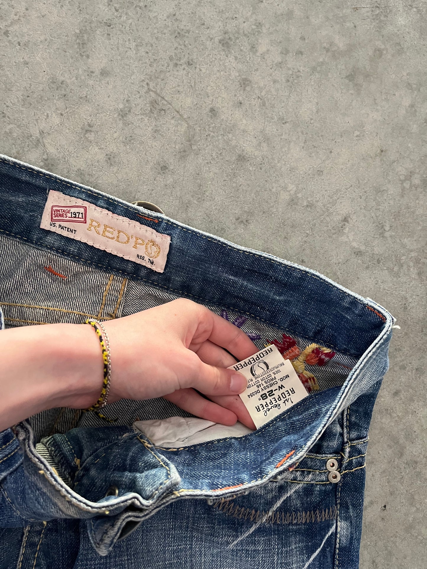 baggy red pepper jeans - 30