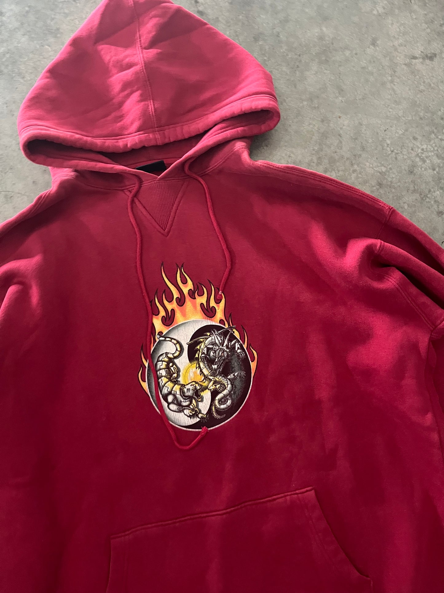 y2k flame hoodie - XL