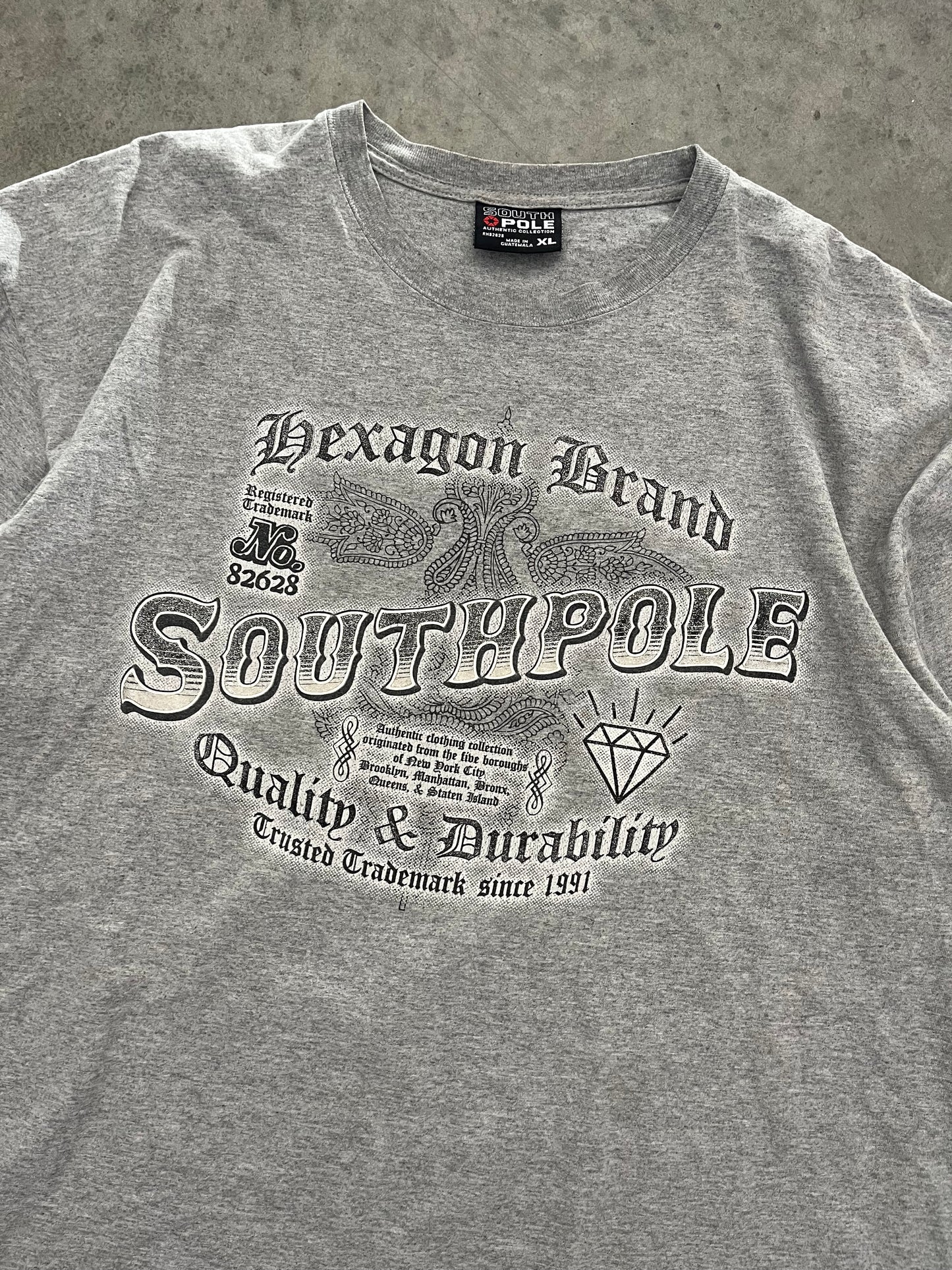 grey southpole tee - XXL