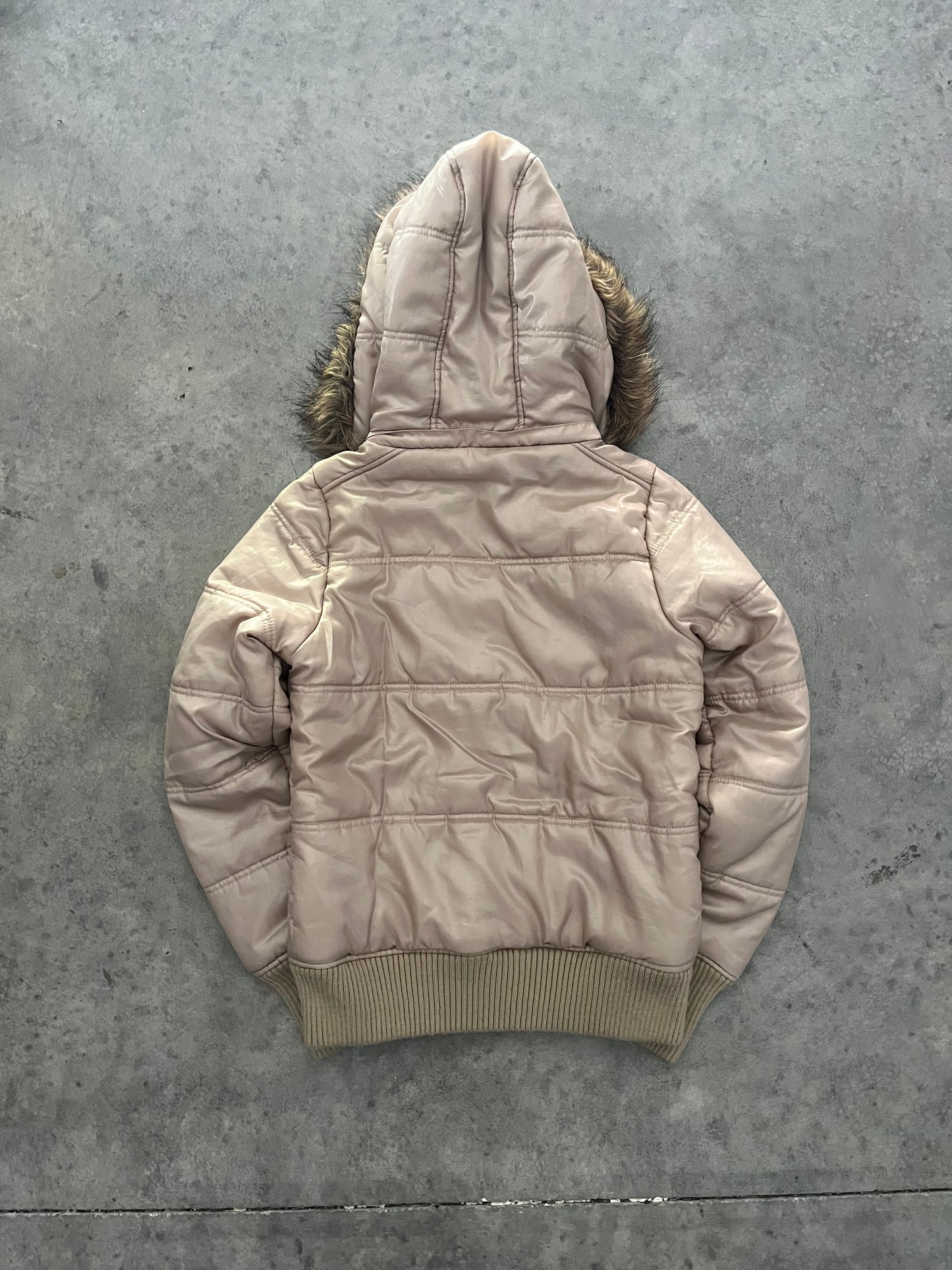 roxy fur puffer jacket - M