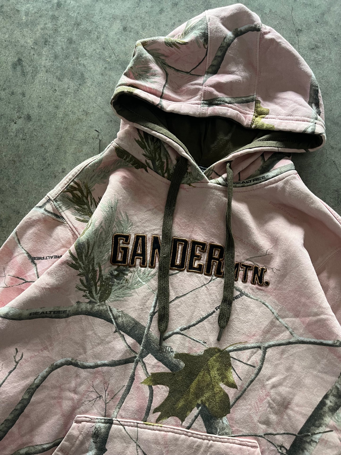pink real tree hoodie - L wmns
