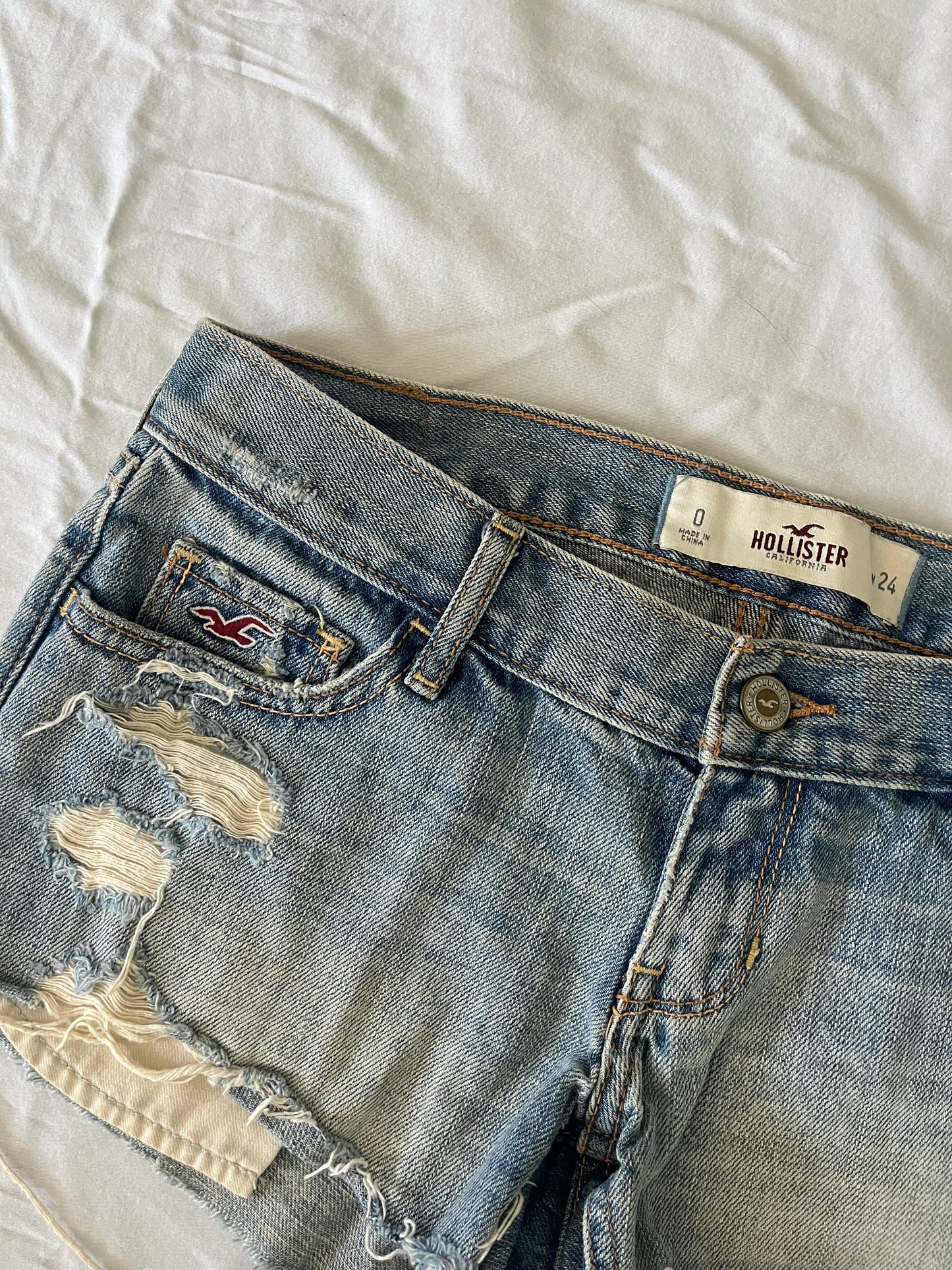 hollister denim mini shorts - 29