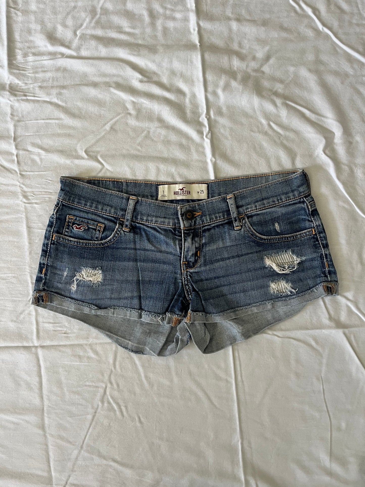 hollister denim mini shorts - 30