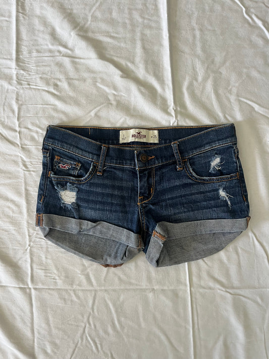 hollister denim mini shorts - 28
