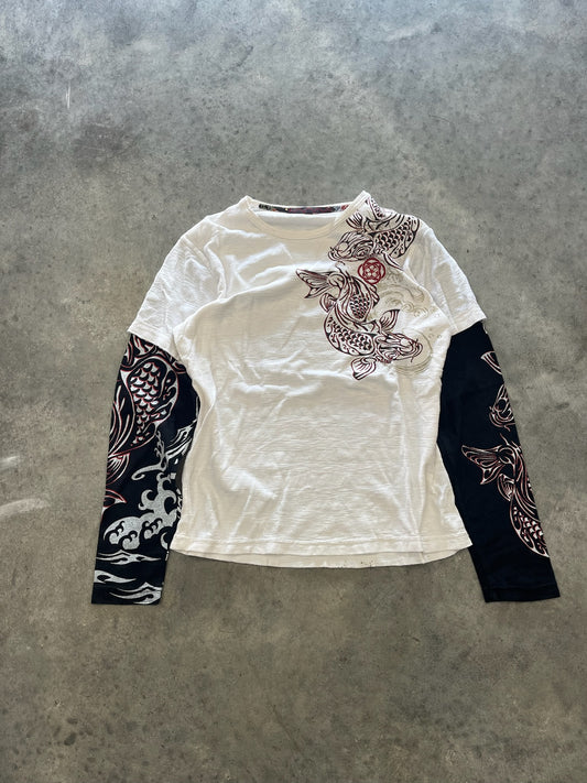 koi fish double layered long sleeve