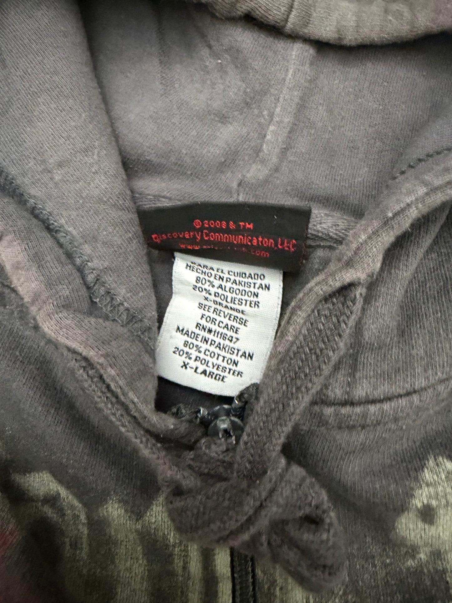 miami ink zip up hoodie - L