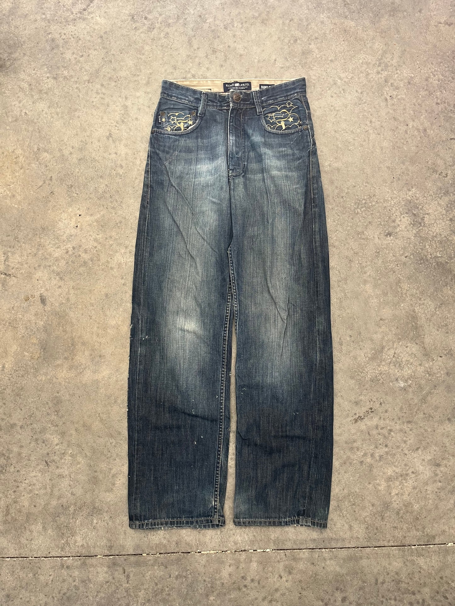 crazy embroidered ecko jeans - 30
