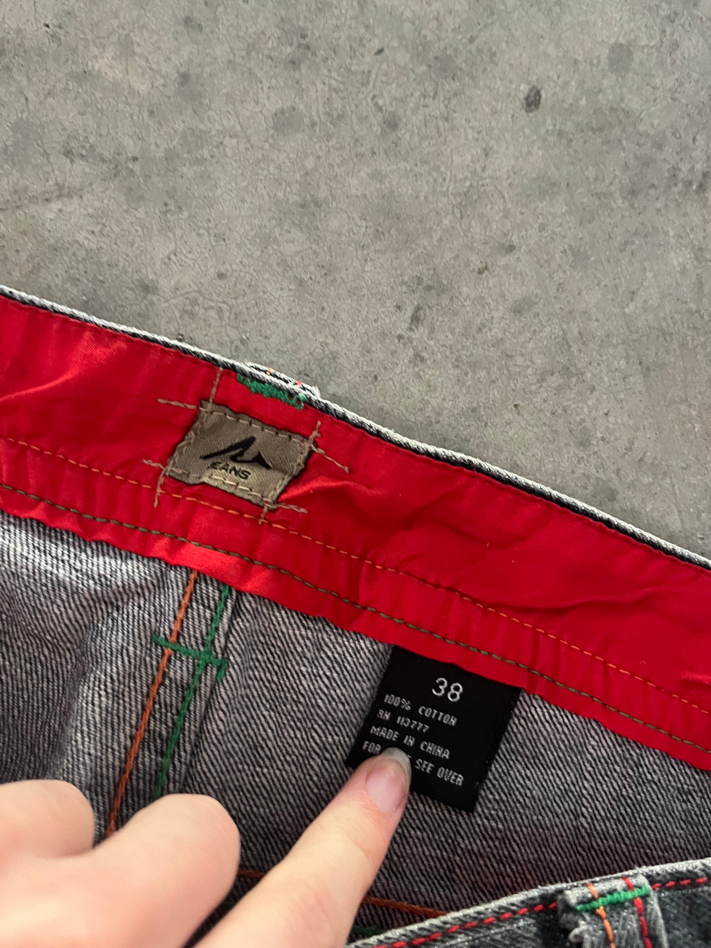 hand embroidered jorts