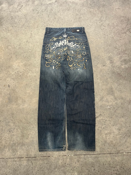 crazy embroidered ecko jeans - 30