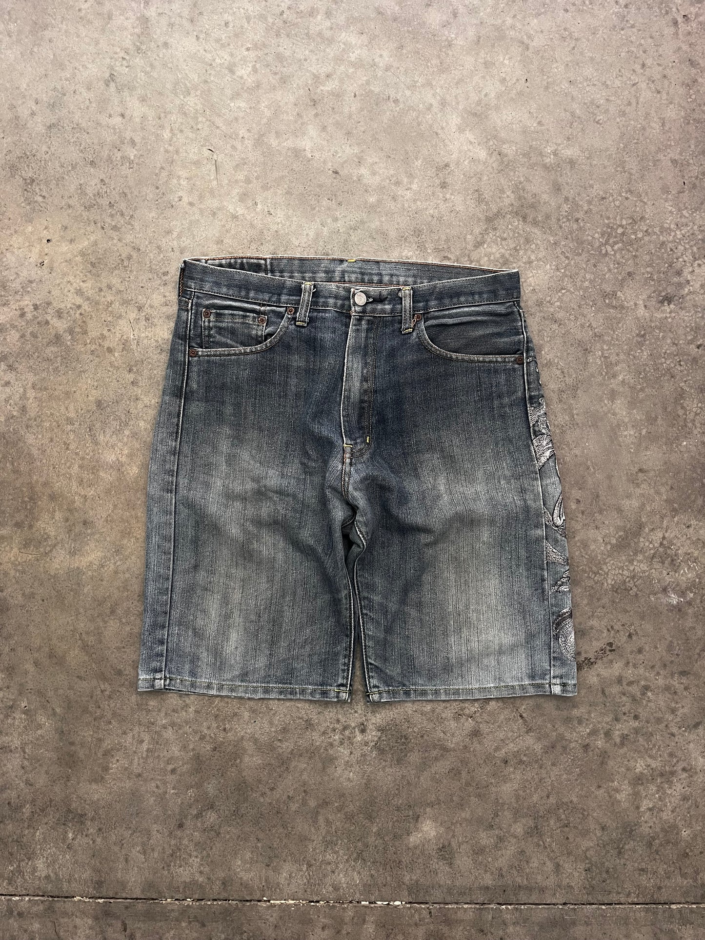 TUFF embroidered jorts - 34