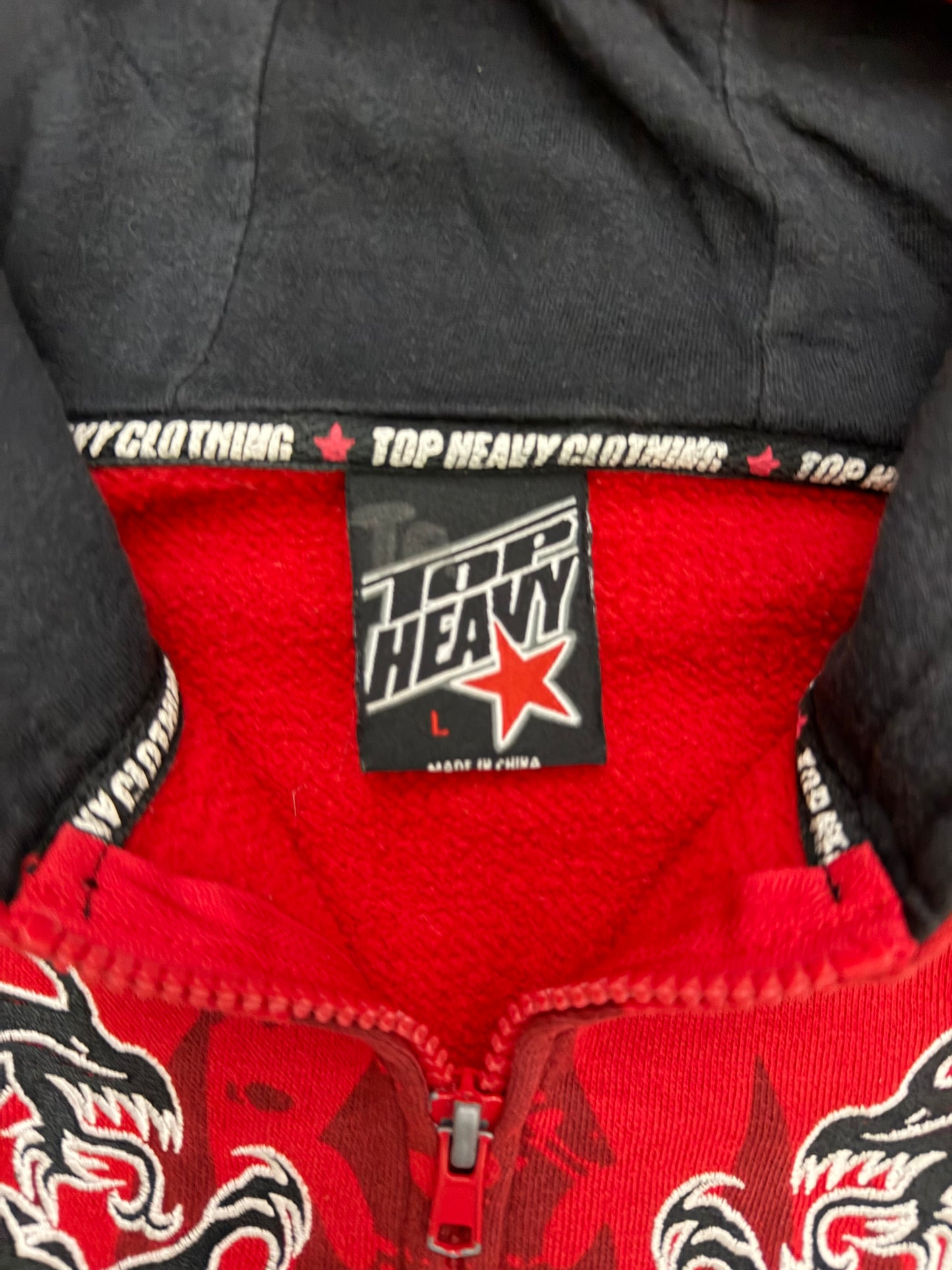 top heavy zip up hoodie - S