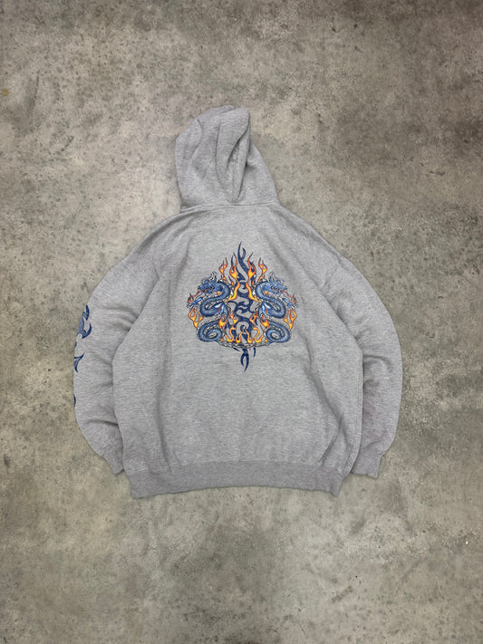 extreme dragon hoodie - L