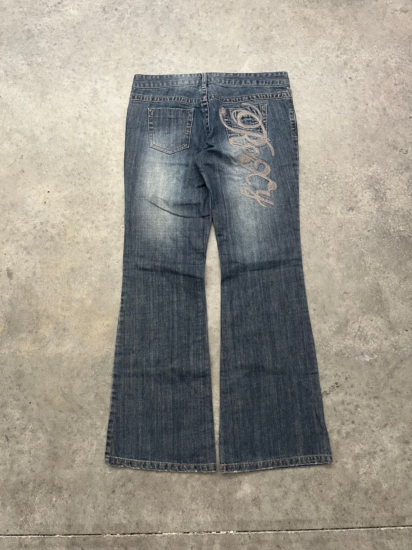 roxy embroidered jeans - 33