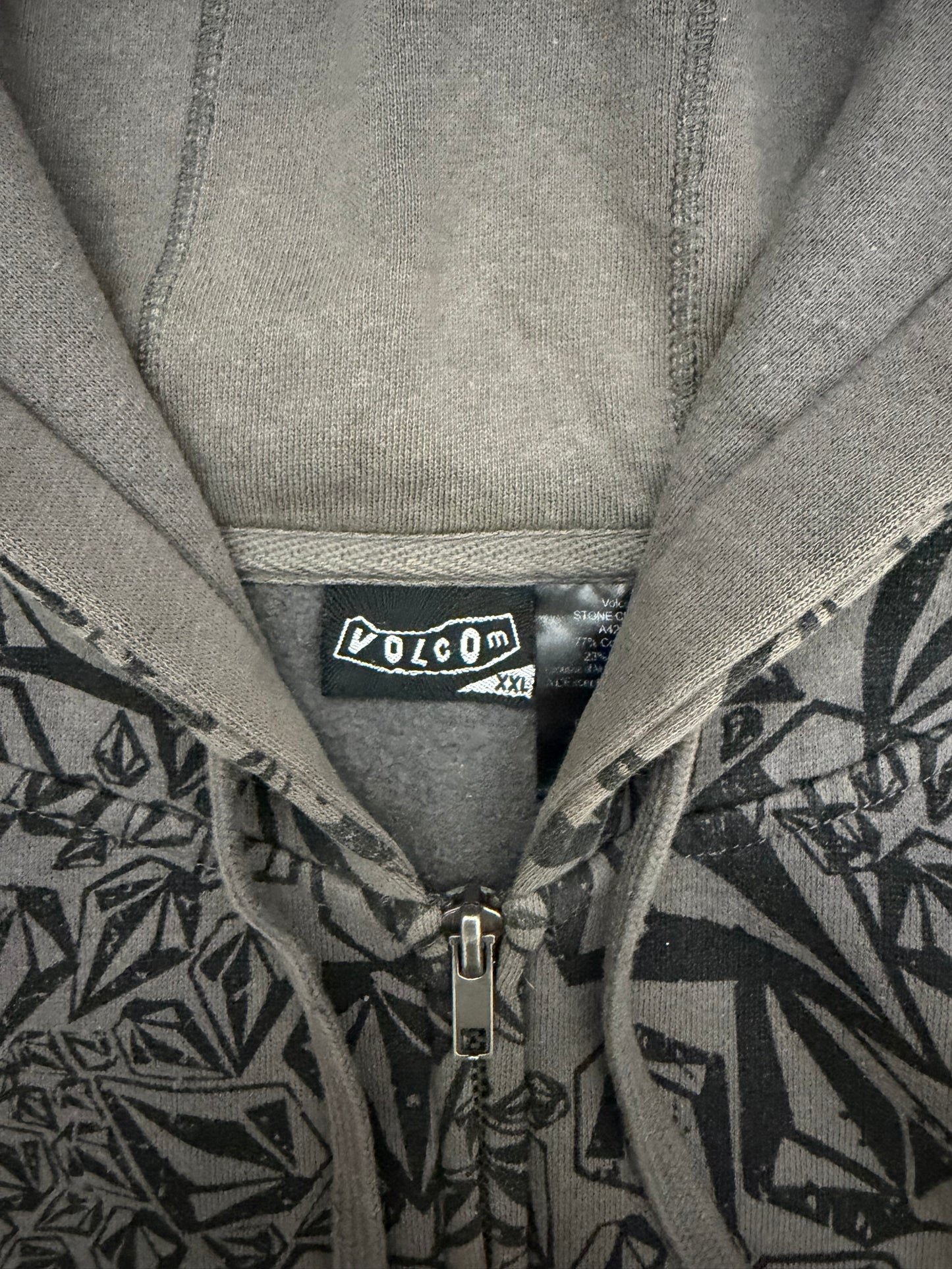 volcom AOP zip up hoodie - XXL