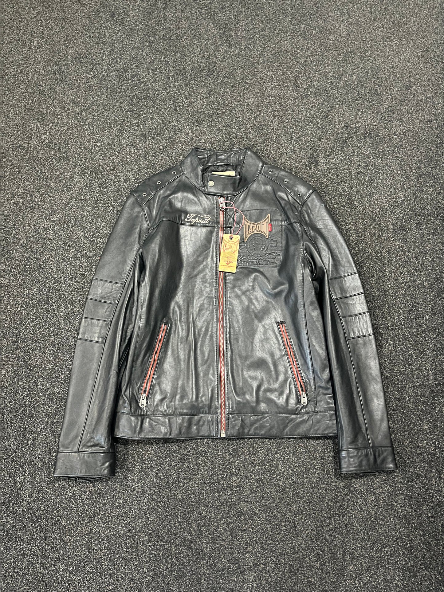tapout leather jacket - L