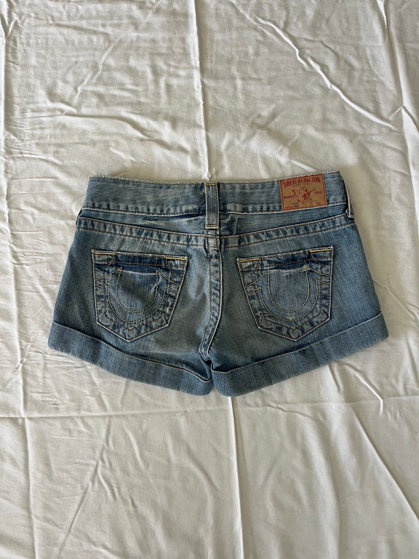 true religion denim shorts - 30