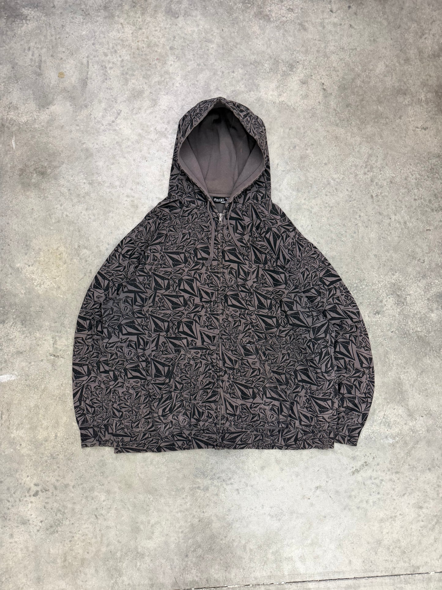 volcom AOP zip up hoodie - XXL