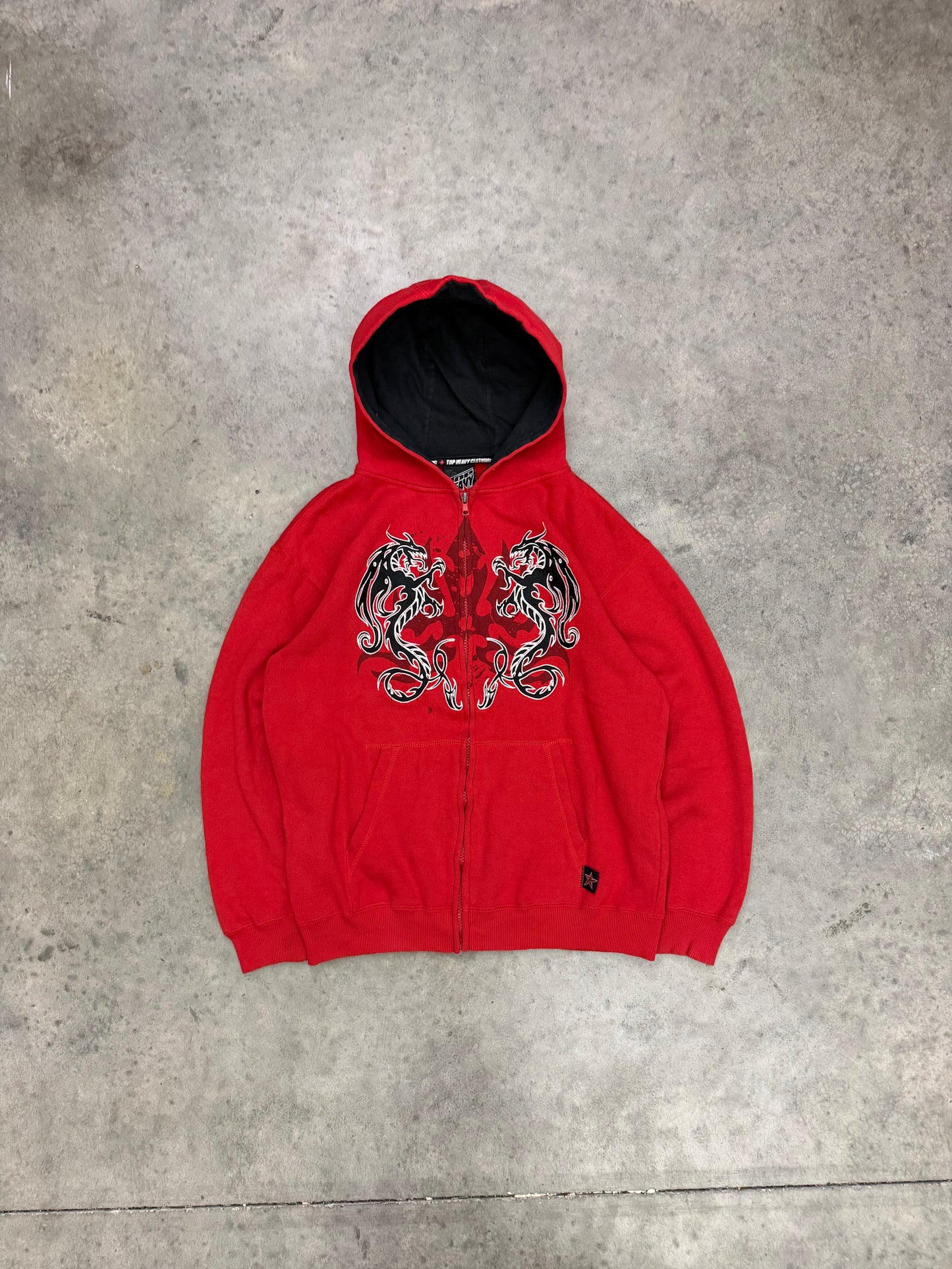top heavy zip up hoodie - S