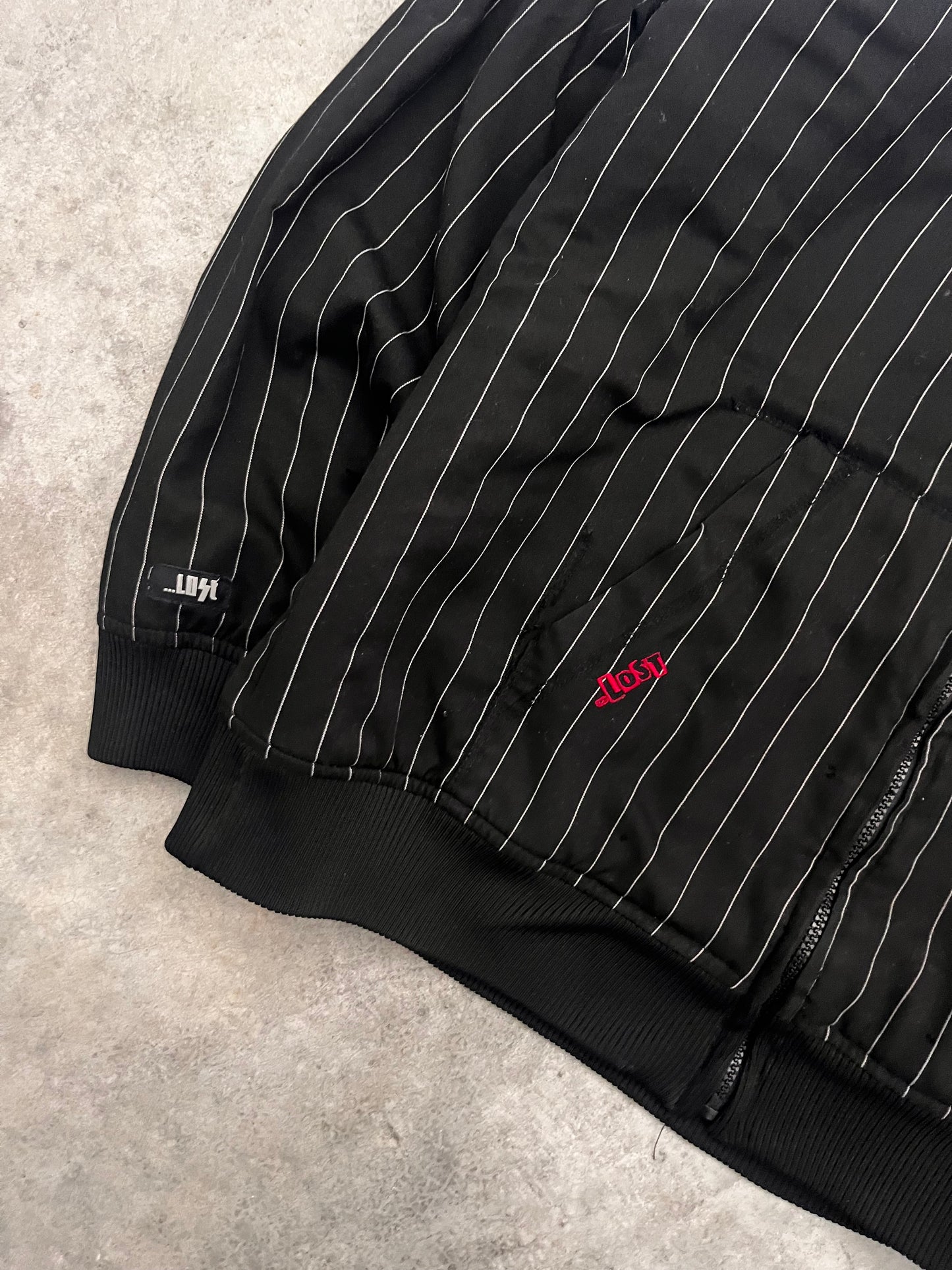 Lost pinstripe hoodie - L
