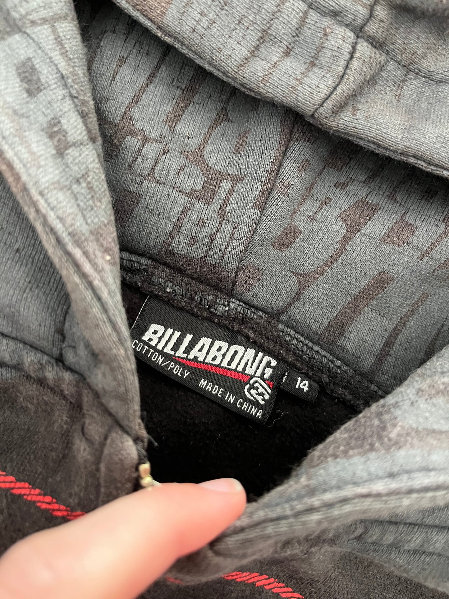 AOP billabong zipup hoodie - S