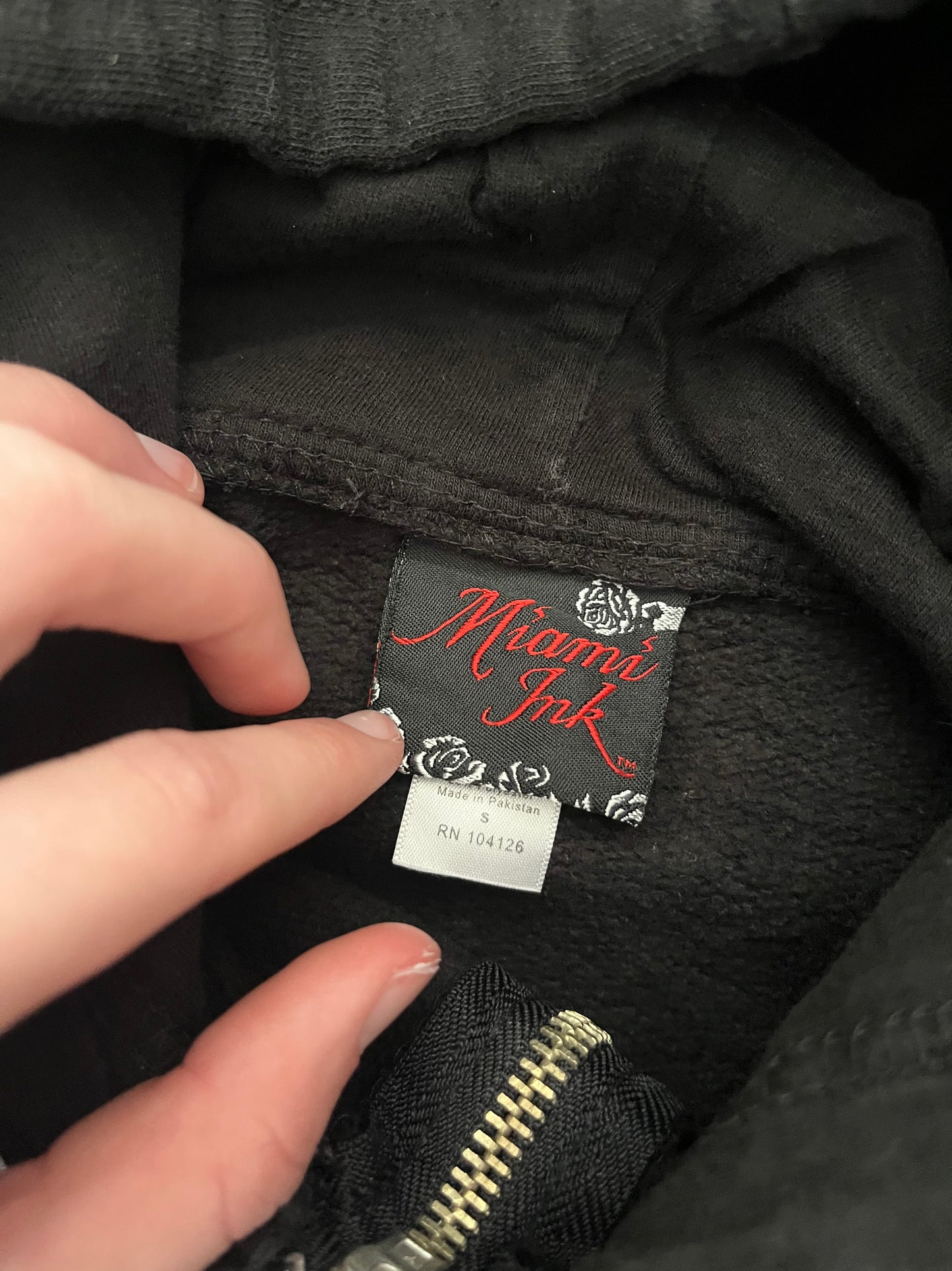 miami ink hoodie - S