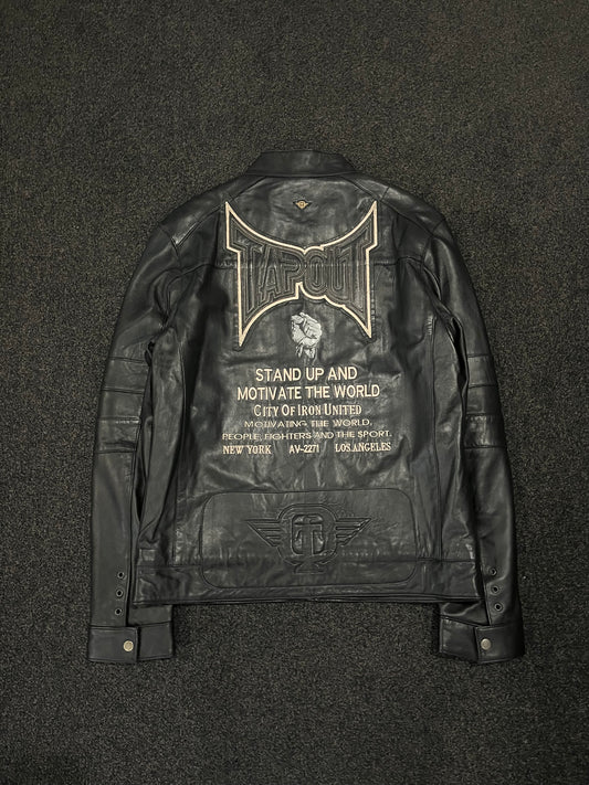 tapout leather jacket - L