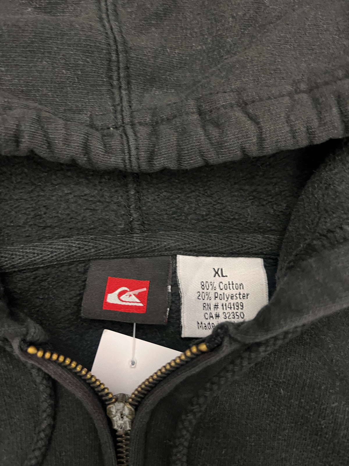 quiksilver zip up hoodie - XL