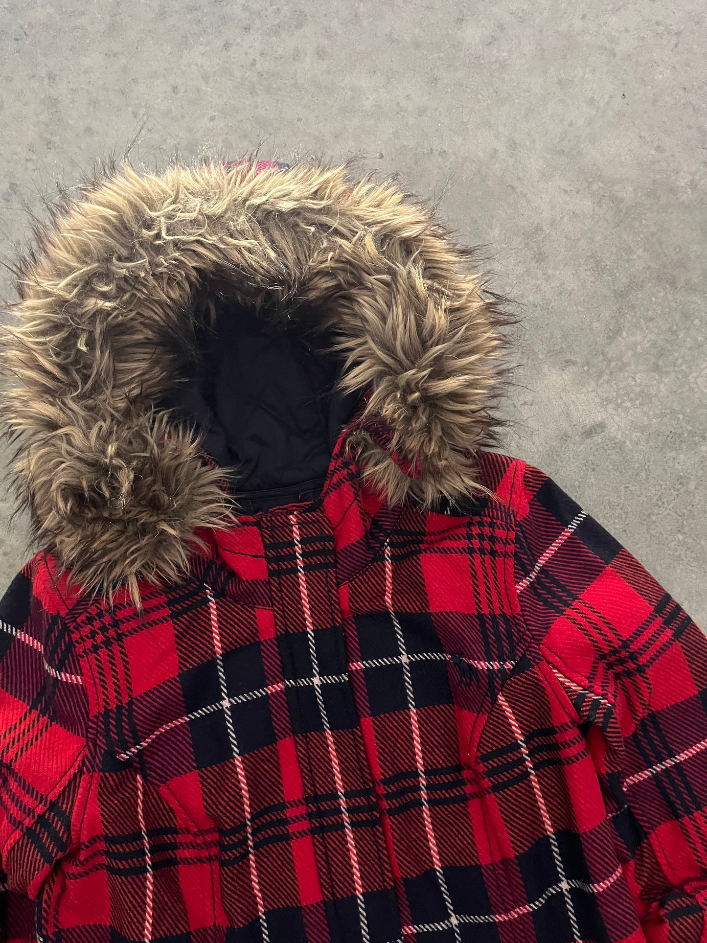 abercrombie and fitch fur hoodie - M