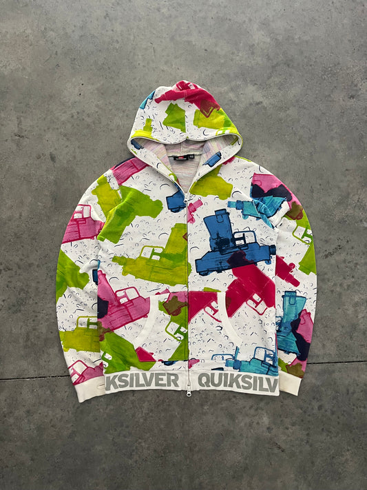 quiksilver gun zipup hoodie - M