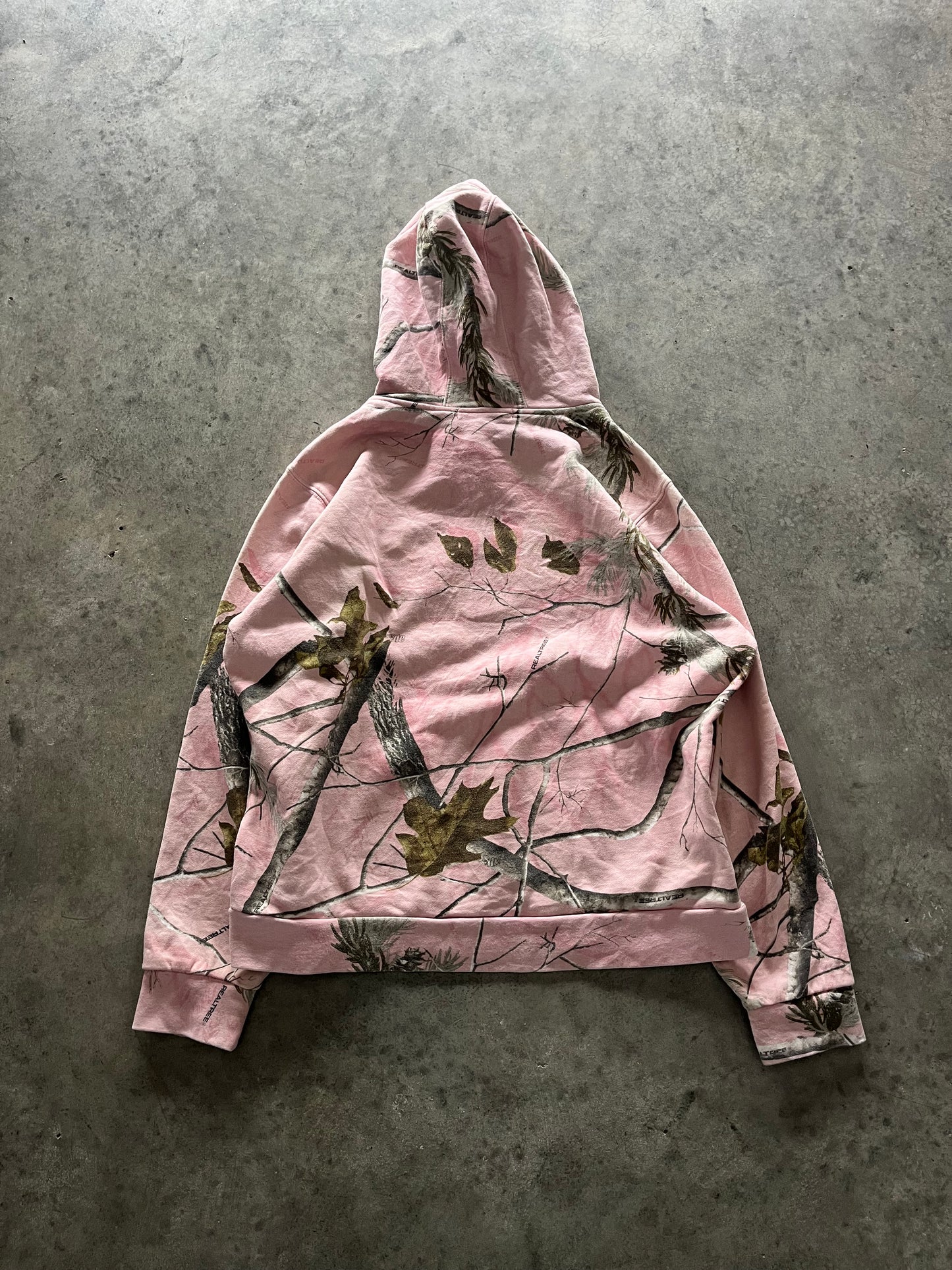 pink real tree hoodie - L wmns