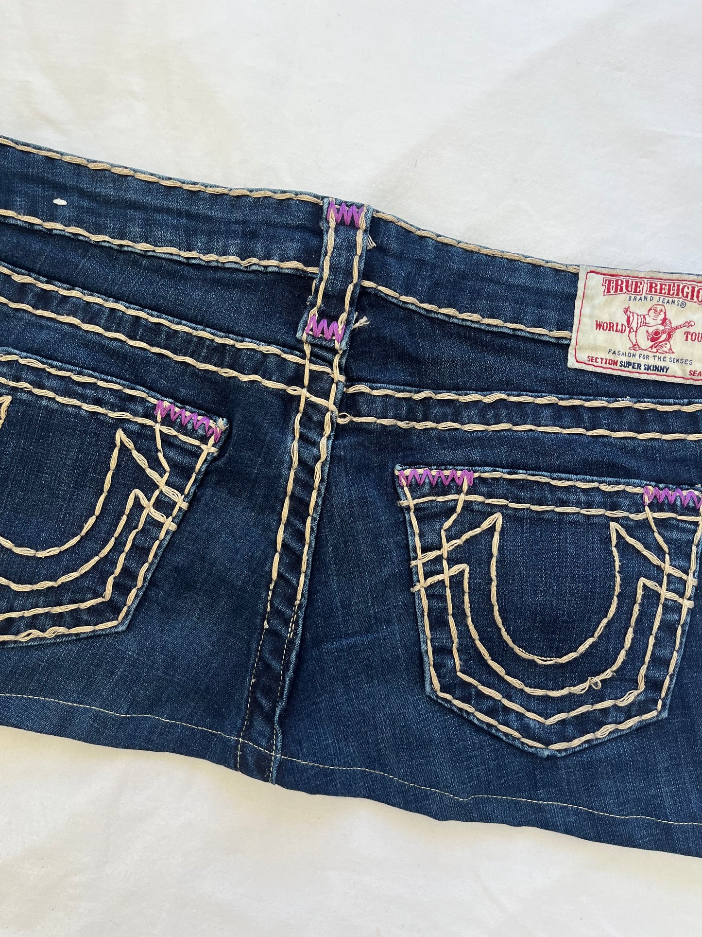 true religion denim mini skirt - 32