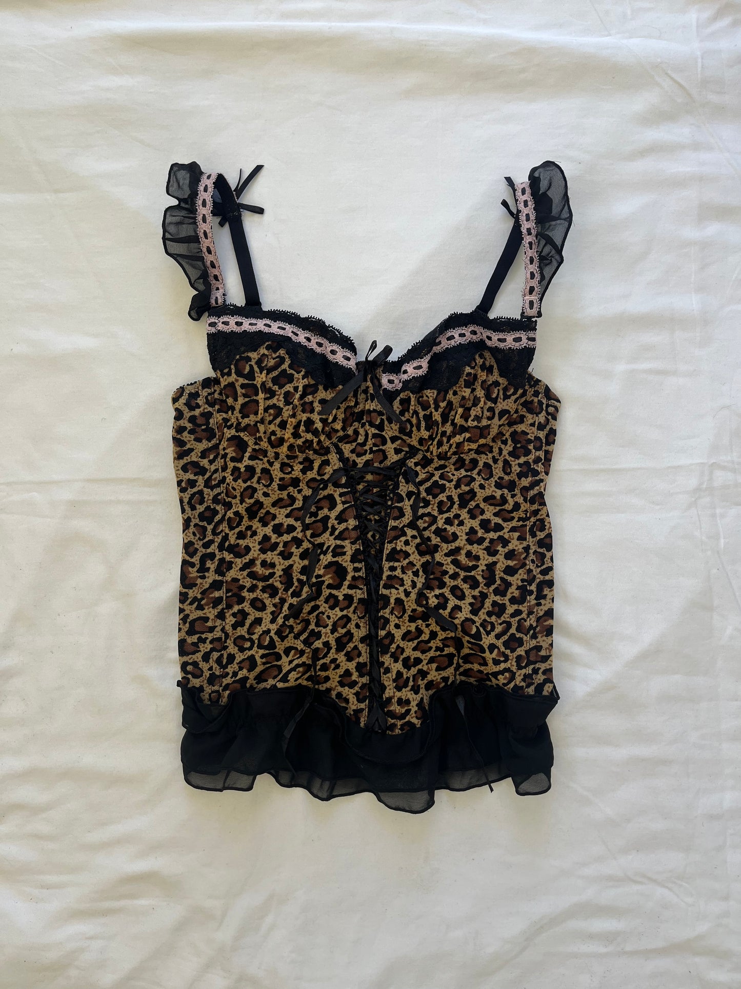 adorable cheetah print corset - XS/S