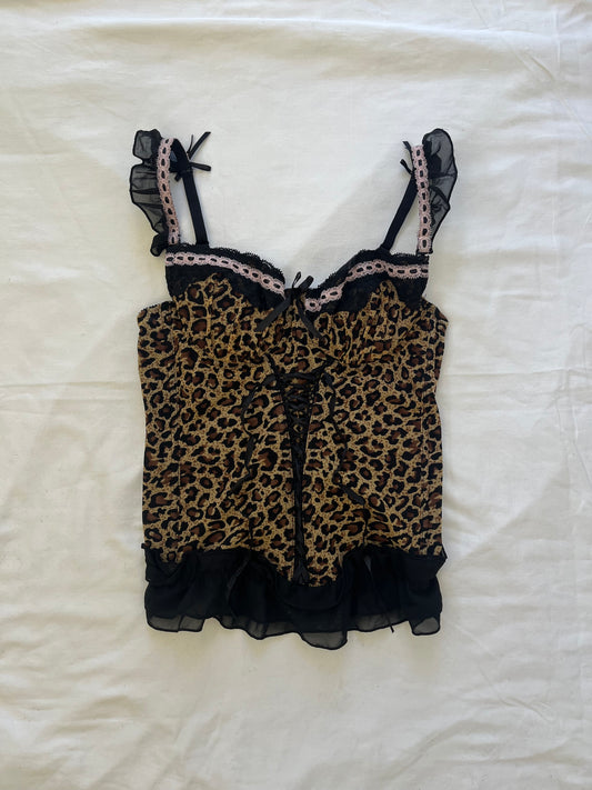 adorable cheetah print corset - XS/S