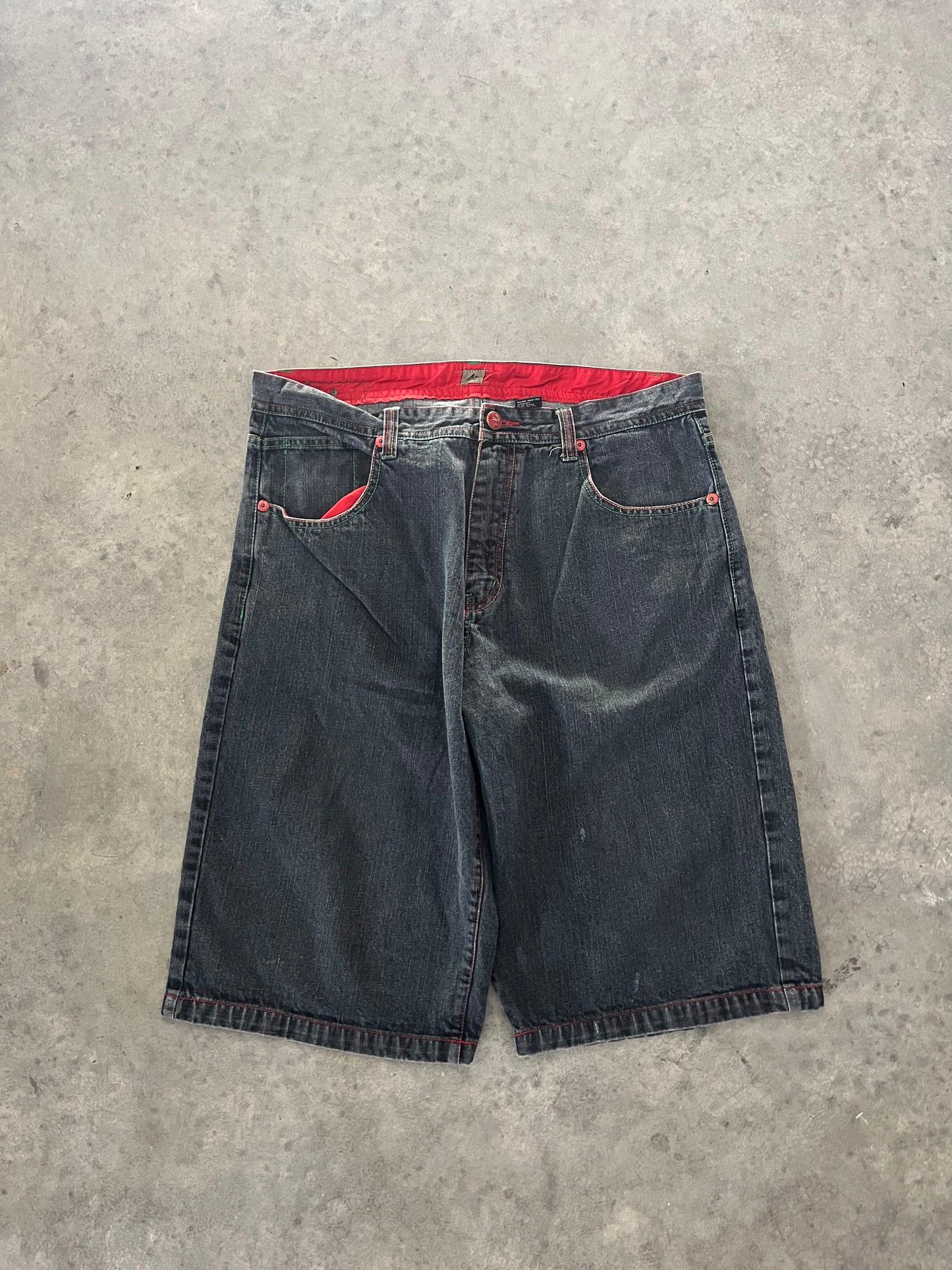 hand embroidered jorts